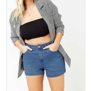 Forever 21+ Stretchy Denim High Waisted Shorts